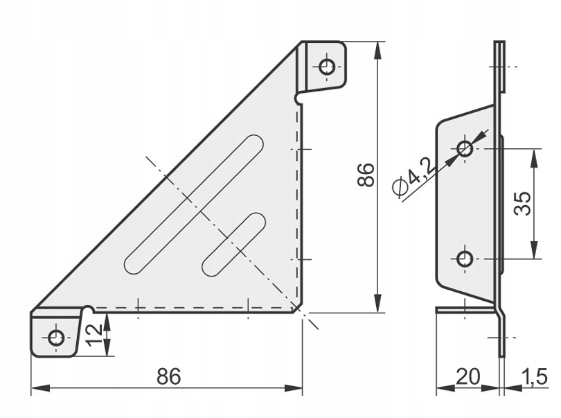 KĄTOWNIK STABILIZUJĄCY BRAMĘ UCHYLNĄ MAŁY Marka Kowal