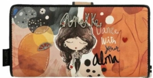 A118 Anekke Alma duży portfel z paskiem portmonetka z dziewczynką