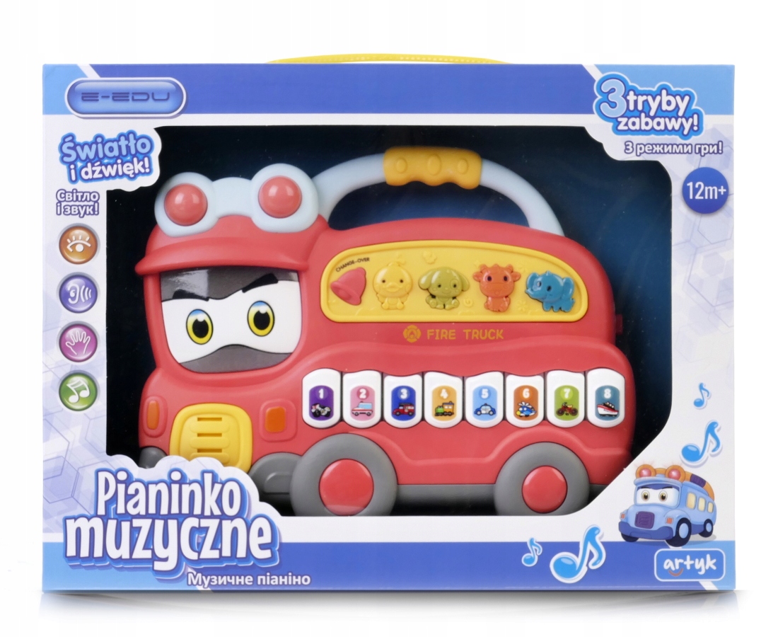 MUZYCZNE PIANINKO STRAŻ ODGŁOSY MELODIE ŚW/DŹW CZERWONY AUTOBUS E-EDU Język angielski