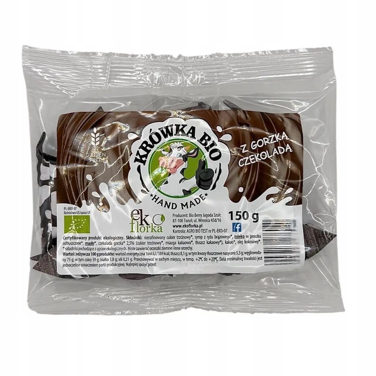 Bonbóny Krówki S Hořkou Čokoládou Bezlepkové Bio 150 g Ekoflorka