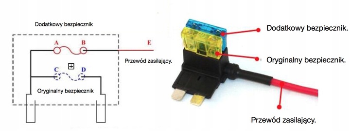 PRZEJŚCIÓWKA DO BEZPIECZNIKÓW ATS ATC BYPASS MICRO Producent części Blow