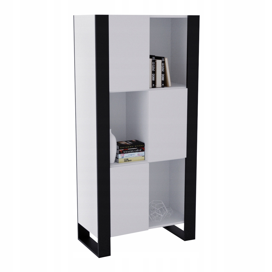 Skříň skříň vitrína komoda Karo loft retro bílá