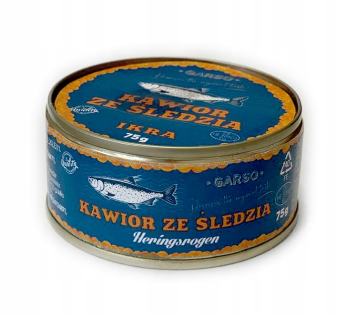 Kaviár ze sleďů a jiker Garso plechovka 75 g