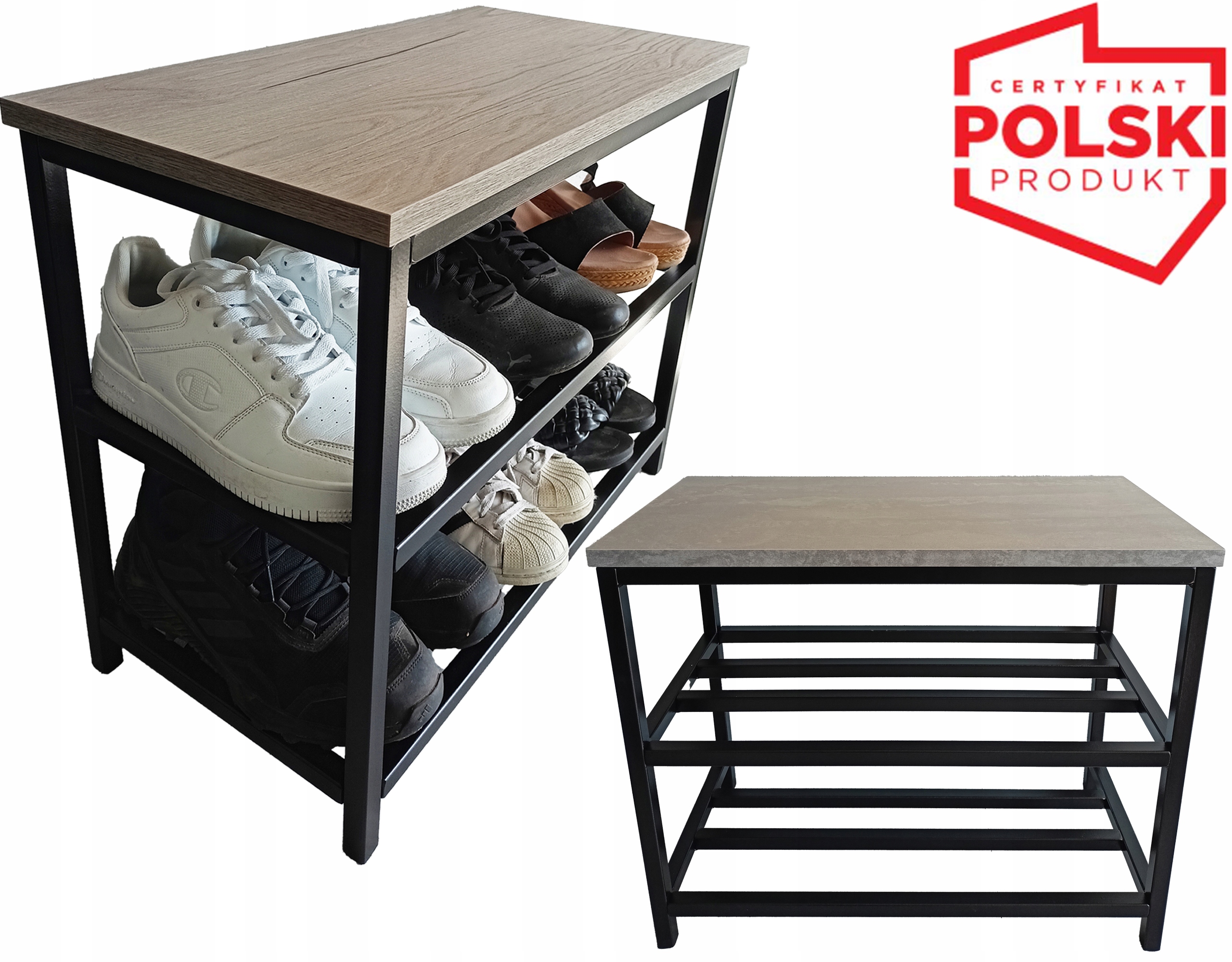 SZAFKA NA BUTY OBUWIE PÓŁKA REGAŁ STOJAK Z REGULACJĄ LOFT SPAWANA