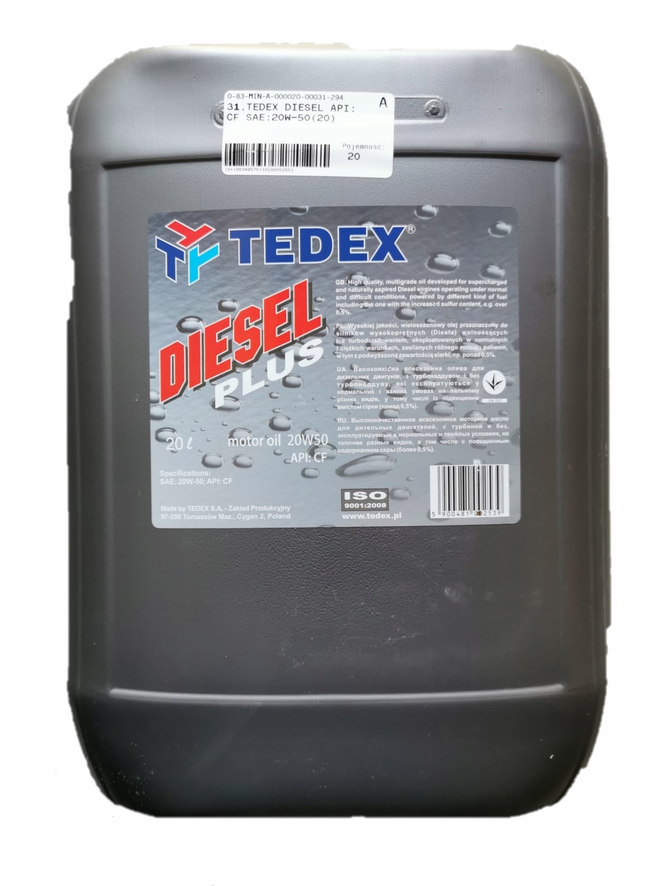 Olej Tedex Diesel Plus Cf 20W-50 20L