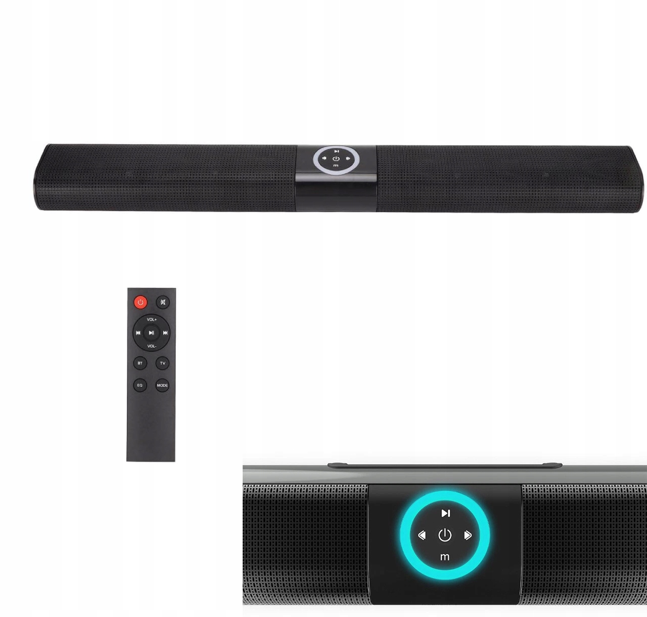 Soundbar Fm Tf Aux U-Disk Rca Tv reproduktor Hi-Fi Rgb osvětlením