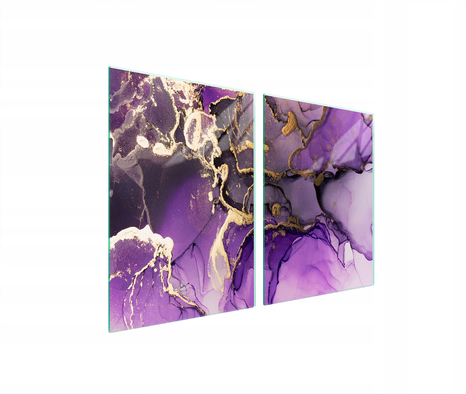 Ochranná Skleněná Deska Do Kuchyně 2x45x52 Fialová Tvrzené Sklo