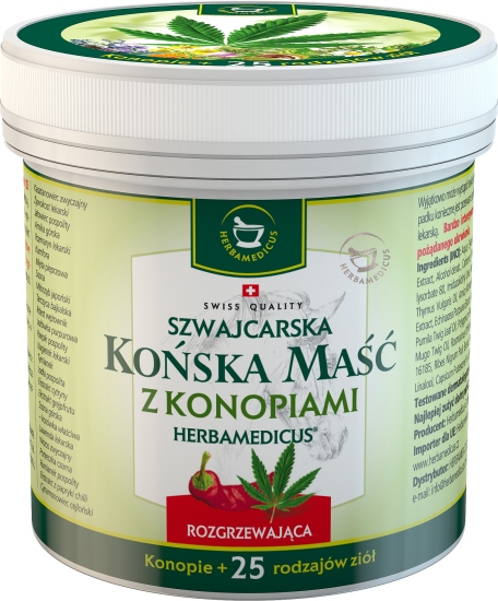 

Końska Maść Rozgrzewająca z konopiami 250 ml