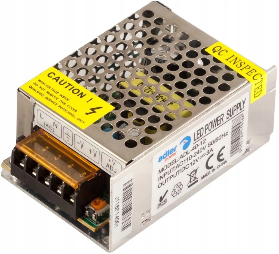 MINI ZASILACZ MODUŁOWY 12V 3A 36W DO TAŚM LED MONTAŻOWY TRANSFORMATOR SLIM