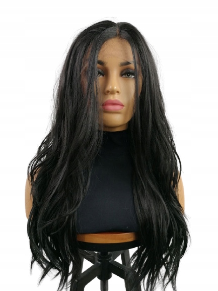 Paruka Liliana lace front černá dlouhá, mírně vlnitá Neessaja wigs shop