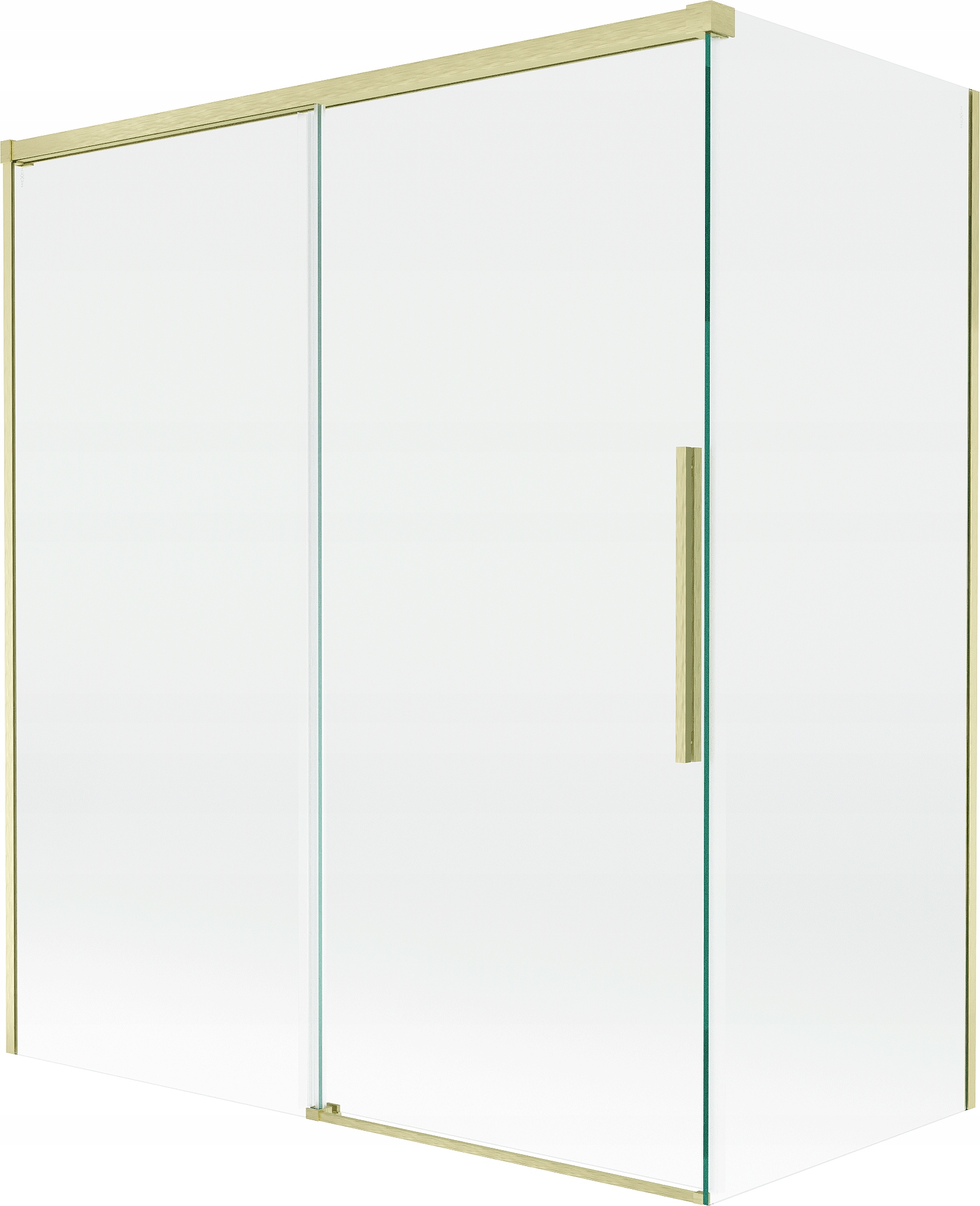 Mexen Rox Parawan Nawannowy 2-SKRZYDŁOWY 140 70X150 Transparent Złoty