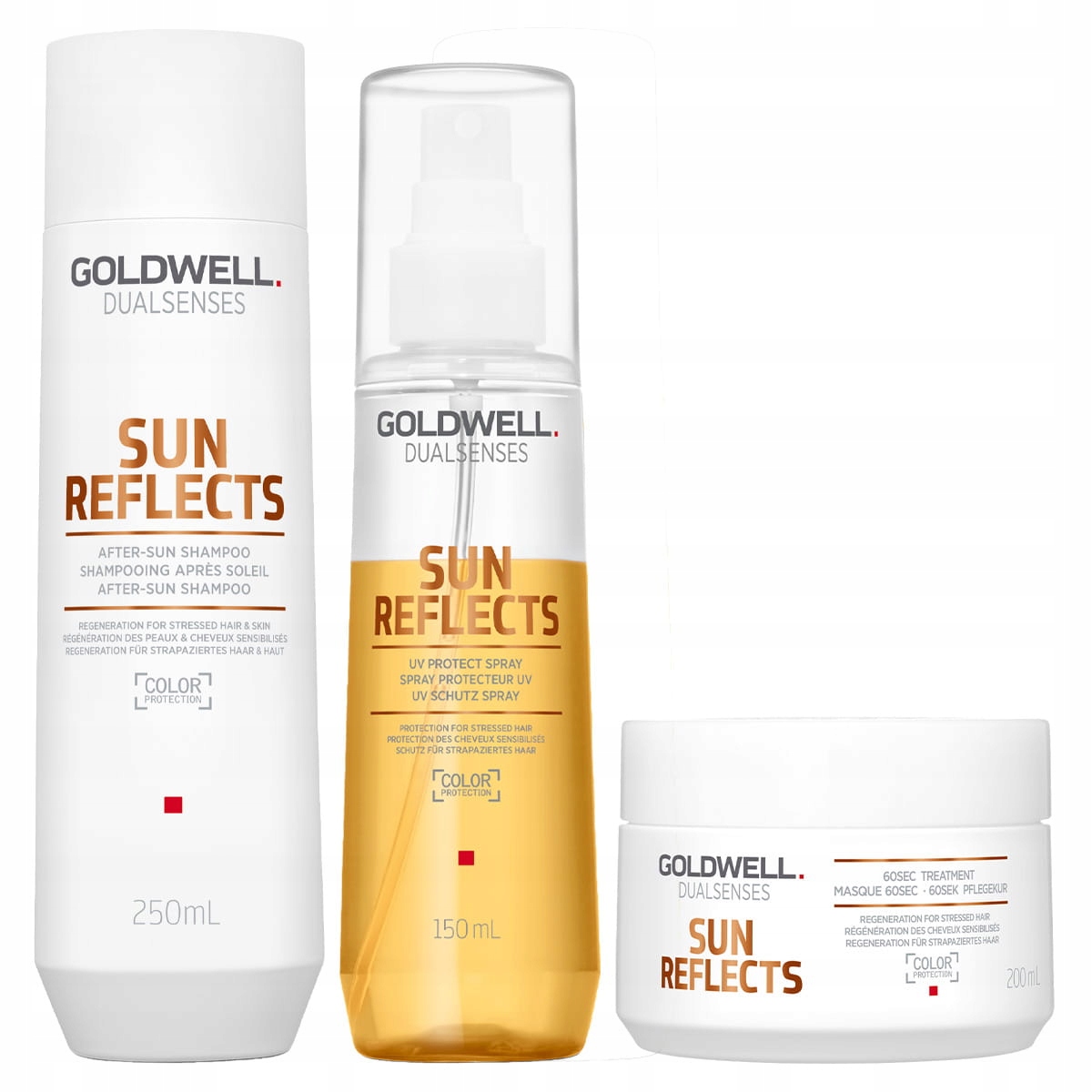 Goldwell Sun Reflects sada na vlasy po slunečním záření 3ks