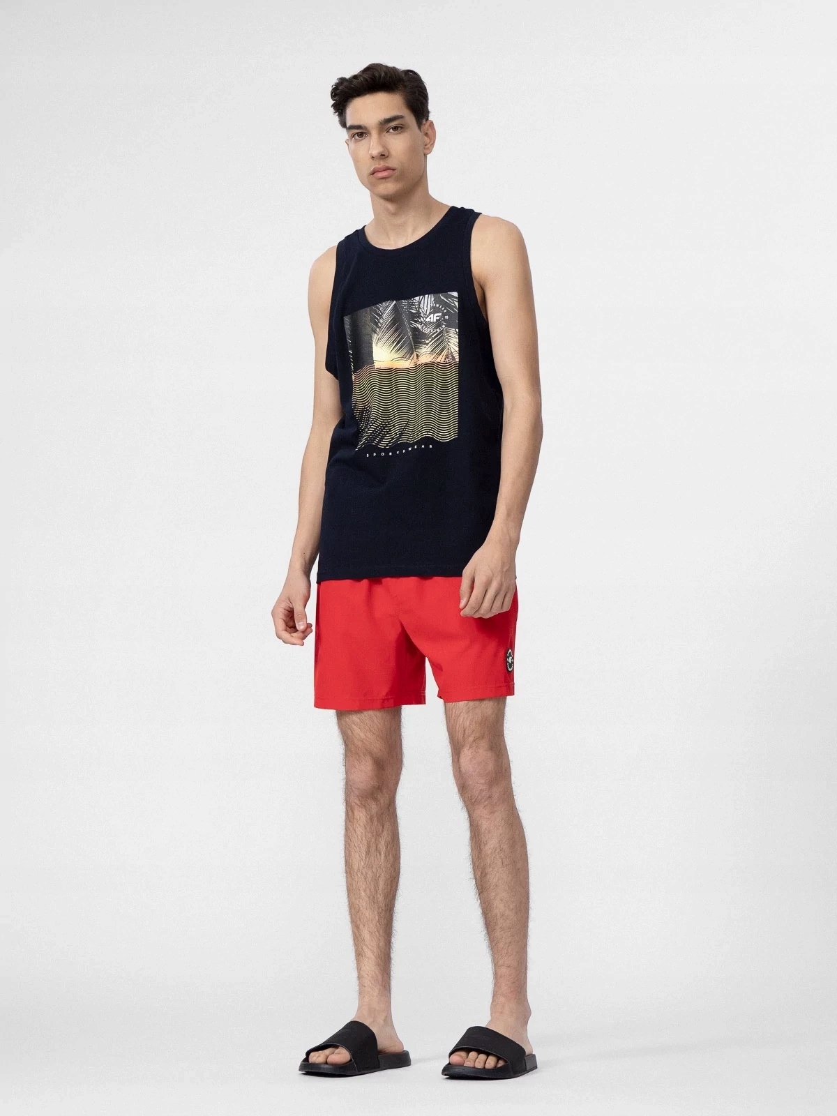 SPODENKI 4F MĘSKIE KĄPIELÓWKI SZORTY KĄPIELOWE NA BASEN SPORTOWE r. XL Kod producenta 4FWSS24UBDSM123