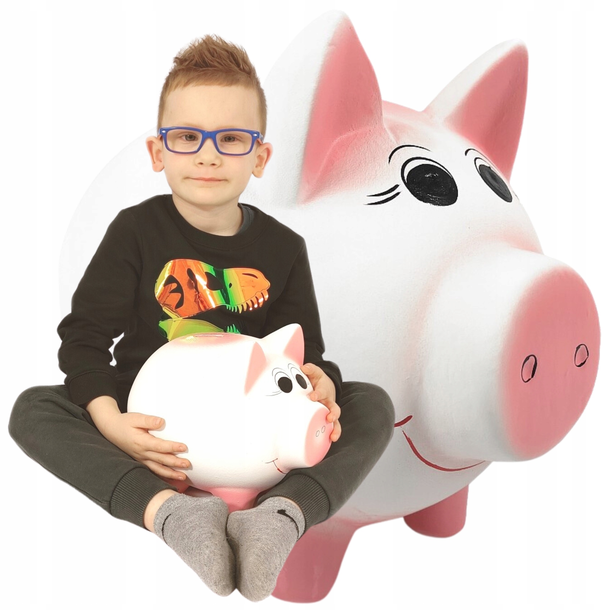 Prasátko Pokladnička Velká Bílá Na Rozbití Keramika