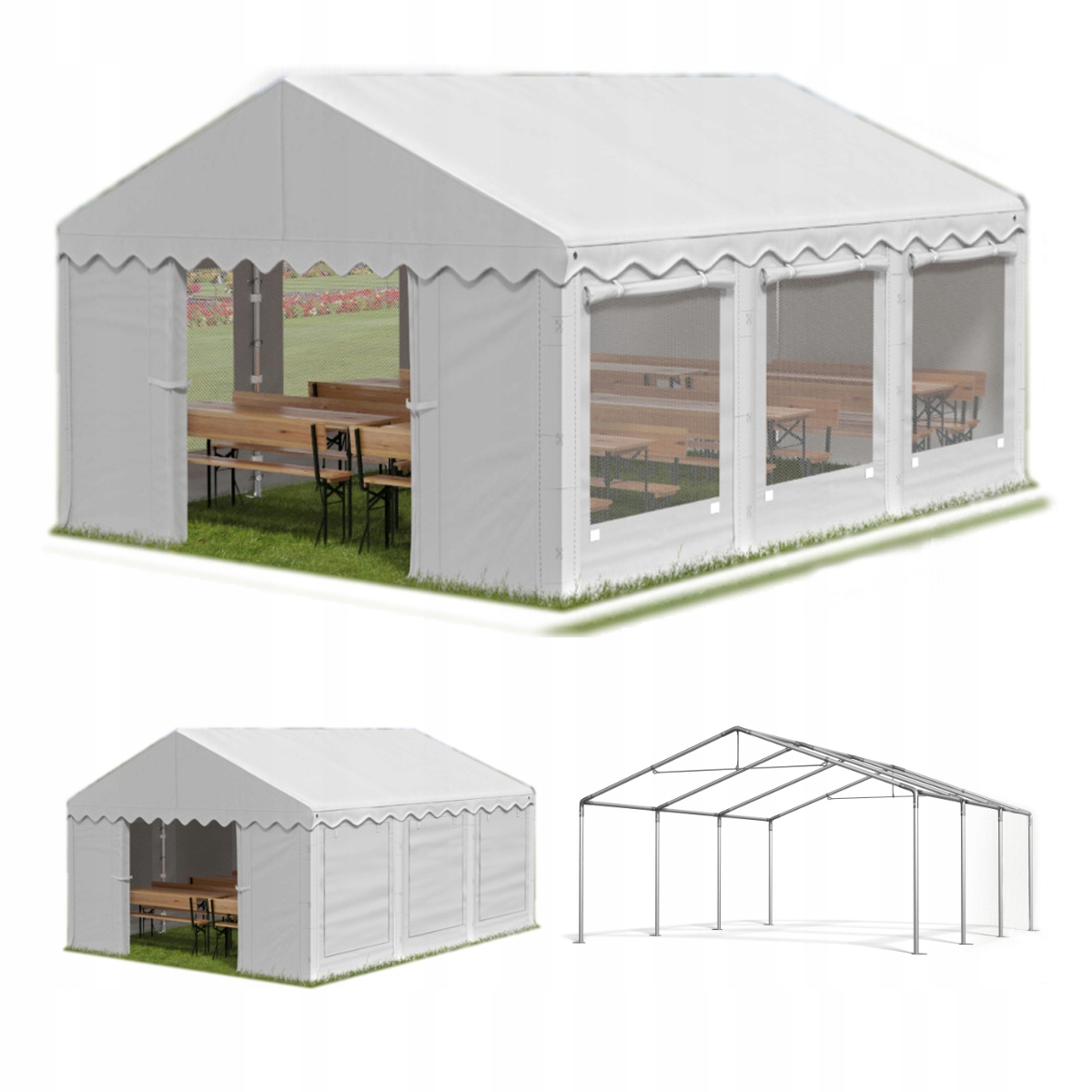 Namiot Ogrodowy 3x6 Imprezowy Handlowy Home 2w1