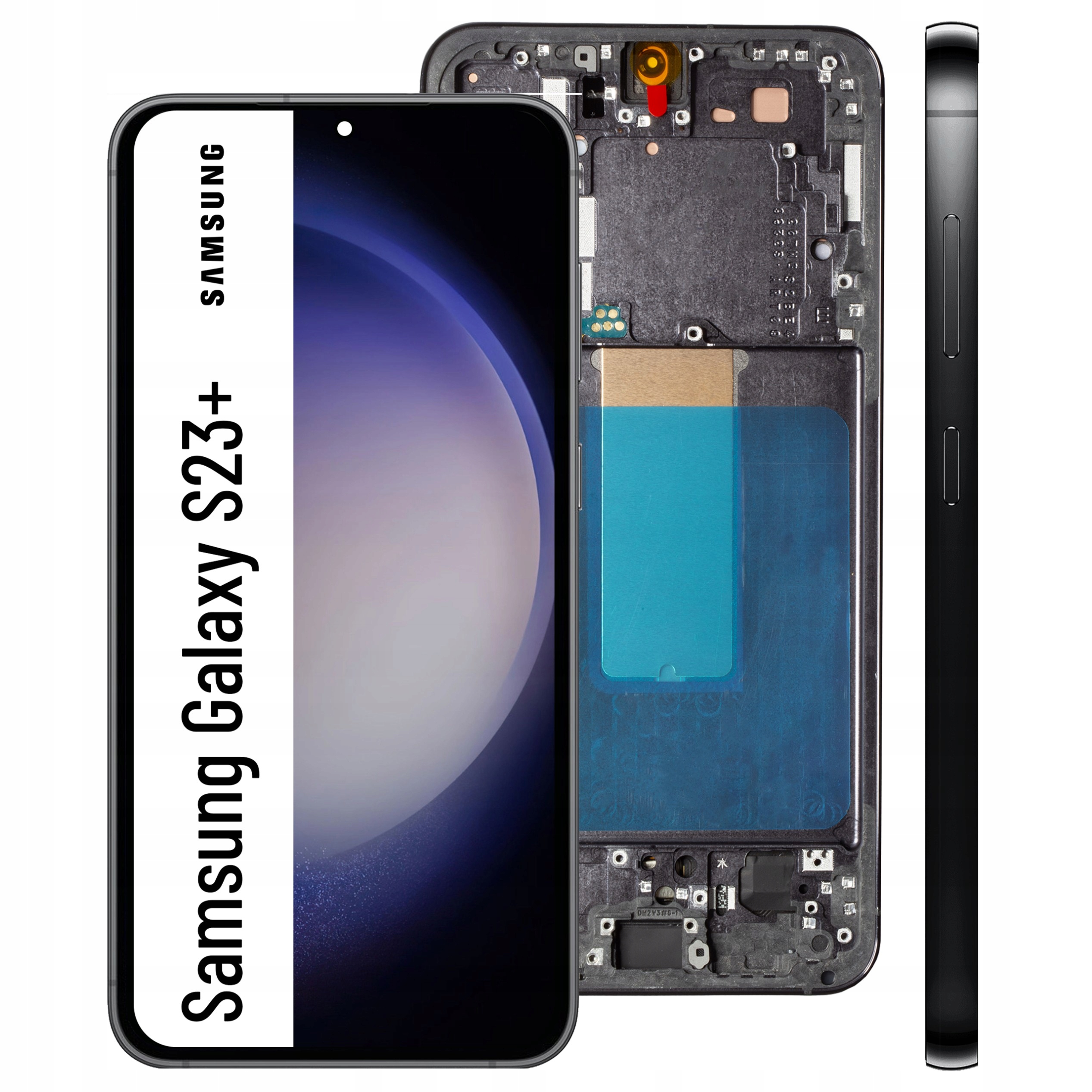 Displej s rámčekom pre Galaxy S23+ Oled Big Size Panel LCD Phantom Black