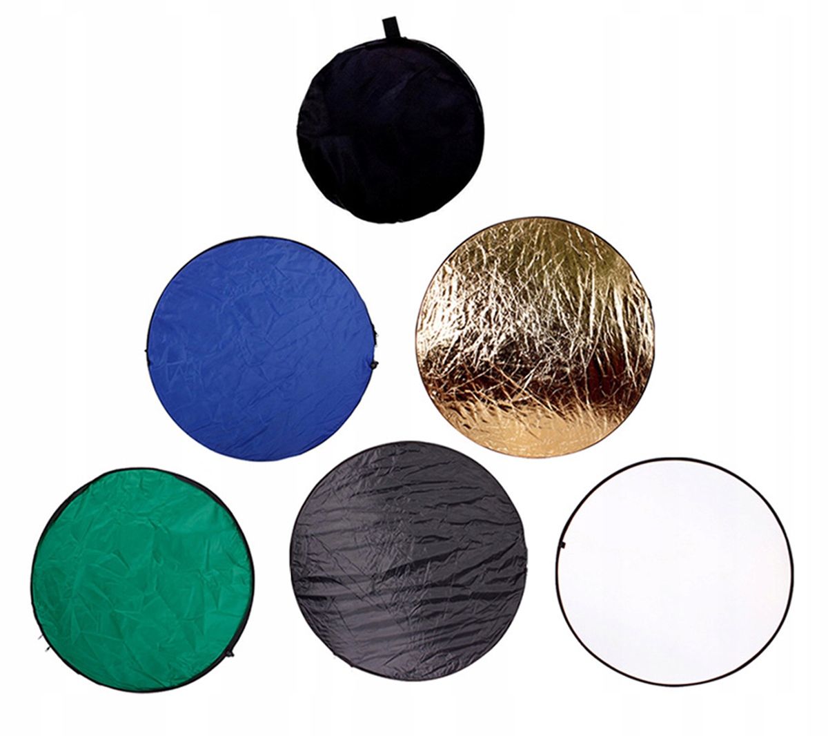 BLENDA FOTOGRAFICZNA OKRĄGŁA DYZUFOR 5w1 60CM TŁO PLENER + POKROWIEC AG302D