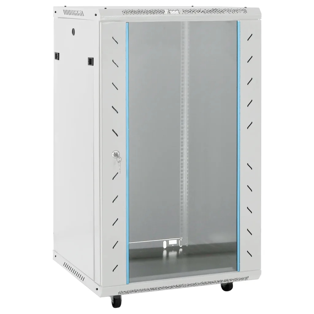 vidaXL Szafka serwerowa, 18U, 19", IP20, szara, 60x60x100 cm