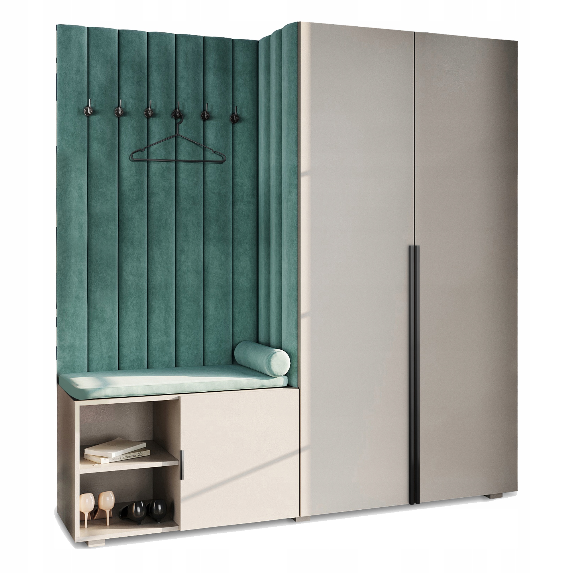 Předsíňová Skříň Do Předsíně S Sedákem Kašmír Hexa Černá 72