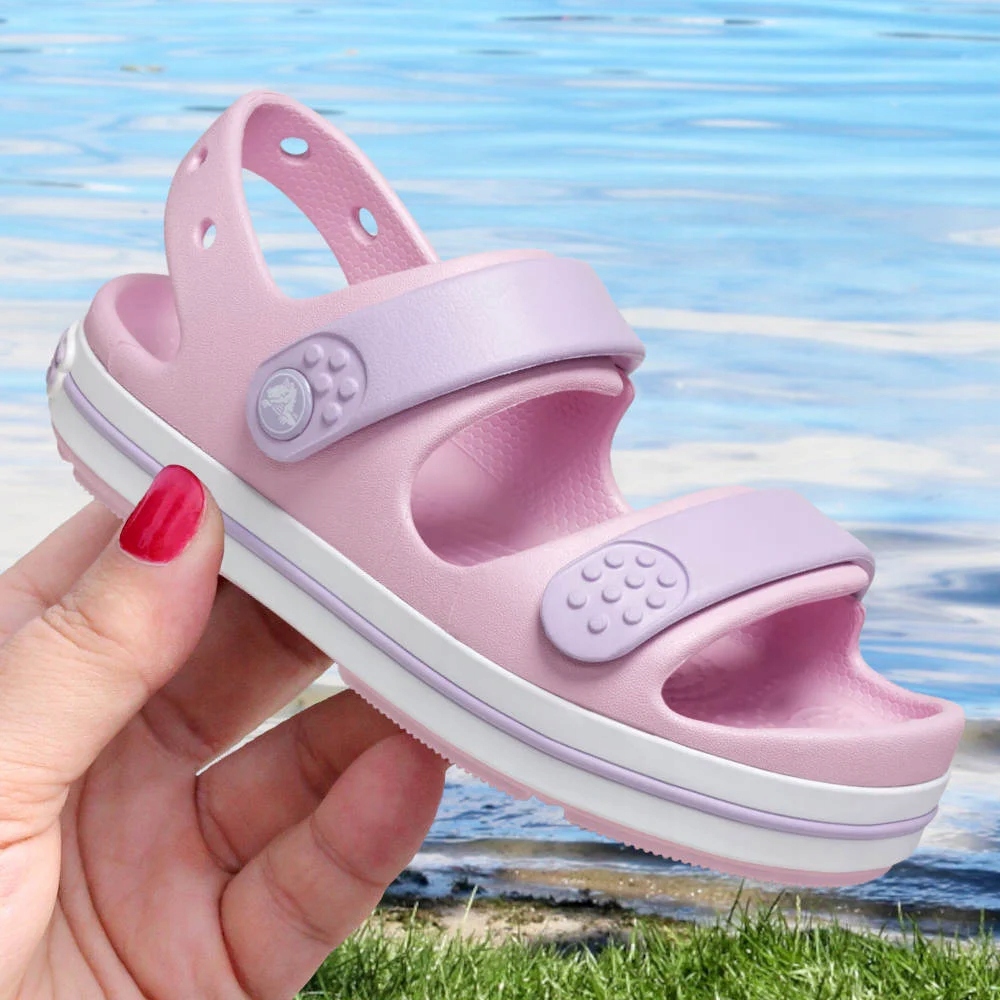 Sandały dziecięce różowe Crocs Crocband Cruiser 209423-BALLERINA-LAV 29-30 Stan opakowania oryginalne