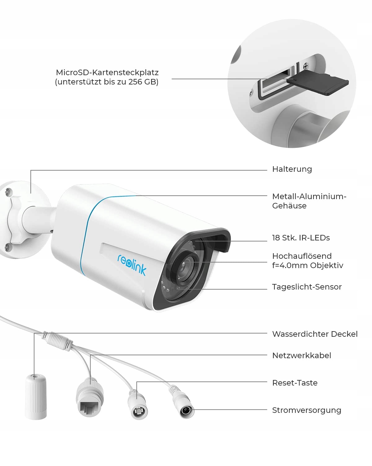 REOLINK 4K Kamera Zewnętrzna PoE 8MP z Detekcją Osób i Pojazdów