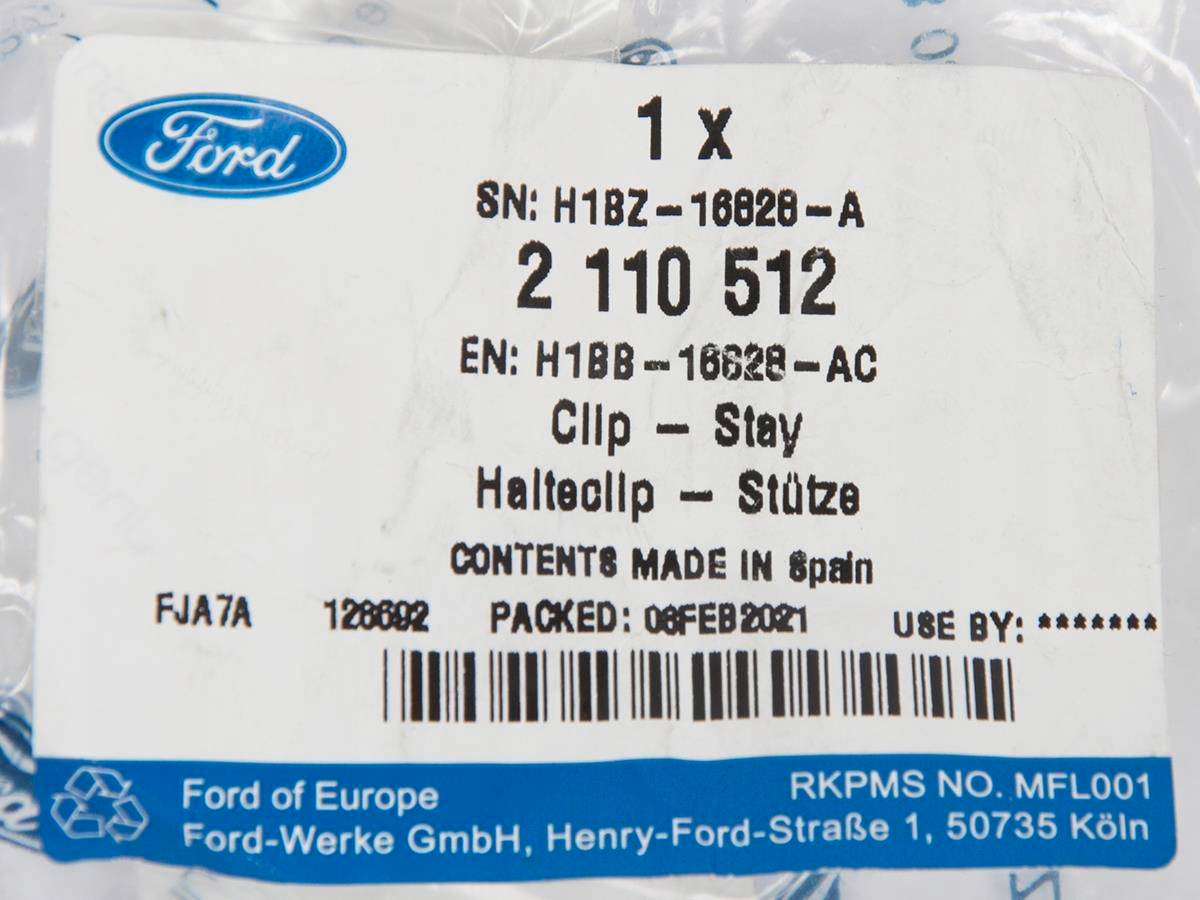 UCHWYT PODPORY MASKI FIESTA 17- Producent części Ford OE