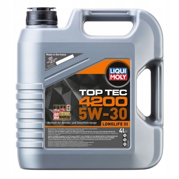 Olej Liqui Moly 5V30 4 L Top Tec 4200 C2/C3 Sn/cf 504.00 507.00 229.31