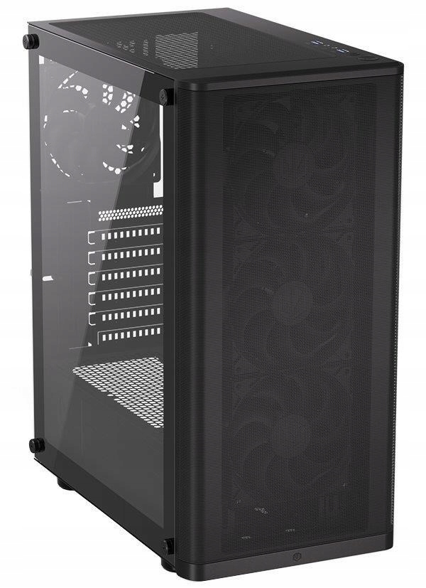Endorfy Case Ventum 200 Air, Průhledná bočnice, Atx, 4x120mm, černá…