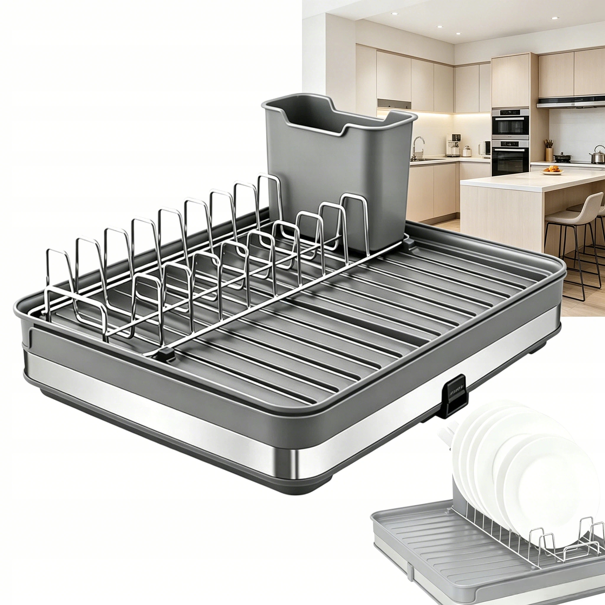 Odkapávač Na Nádobí Odkapávač Na Příbory S Velkou Stojací Miskou