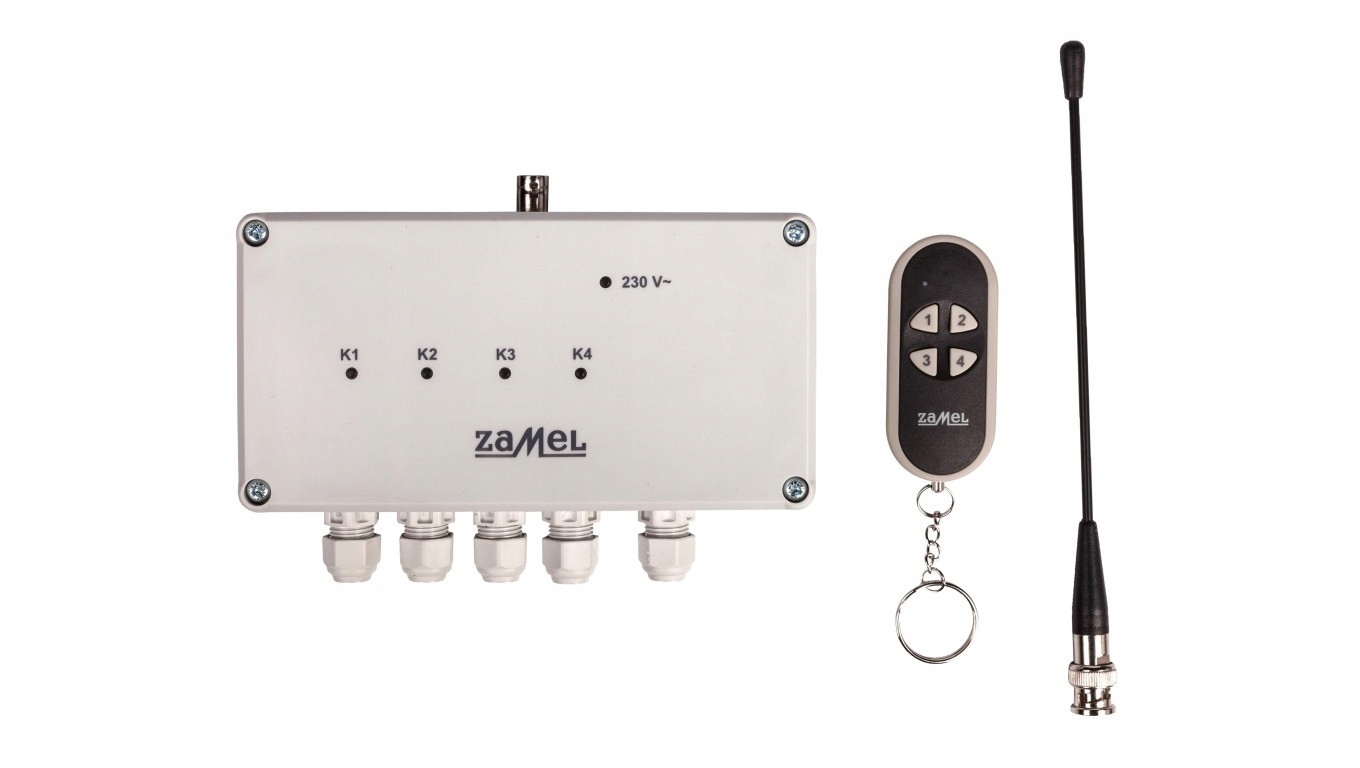 Wyłącznik Radiowy 4-kanałowy Zamel Pilot Smart Home IP55 STI10000015