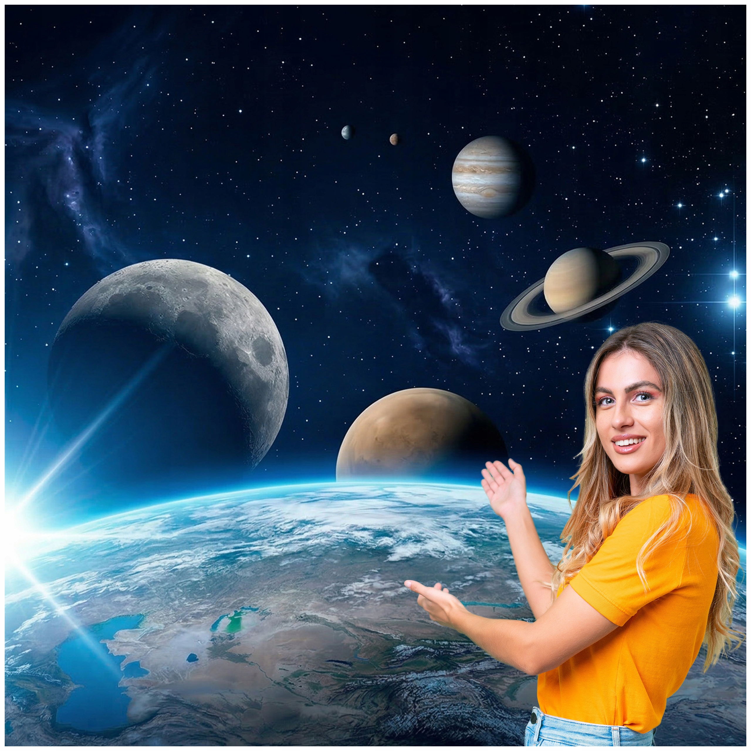 3D fototapeta Pre Mládež Vesmír Planéty 588x260 DMKP02F