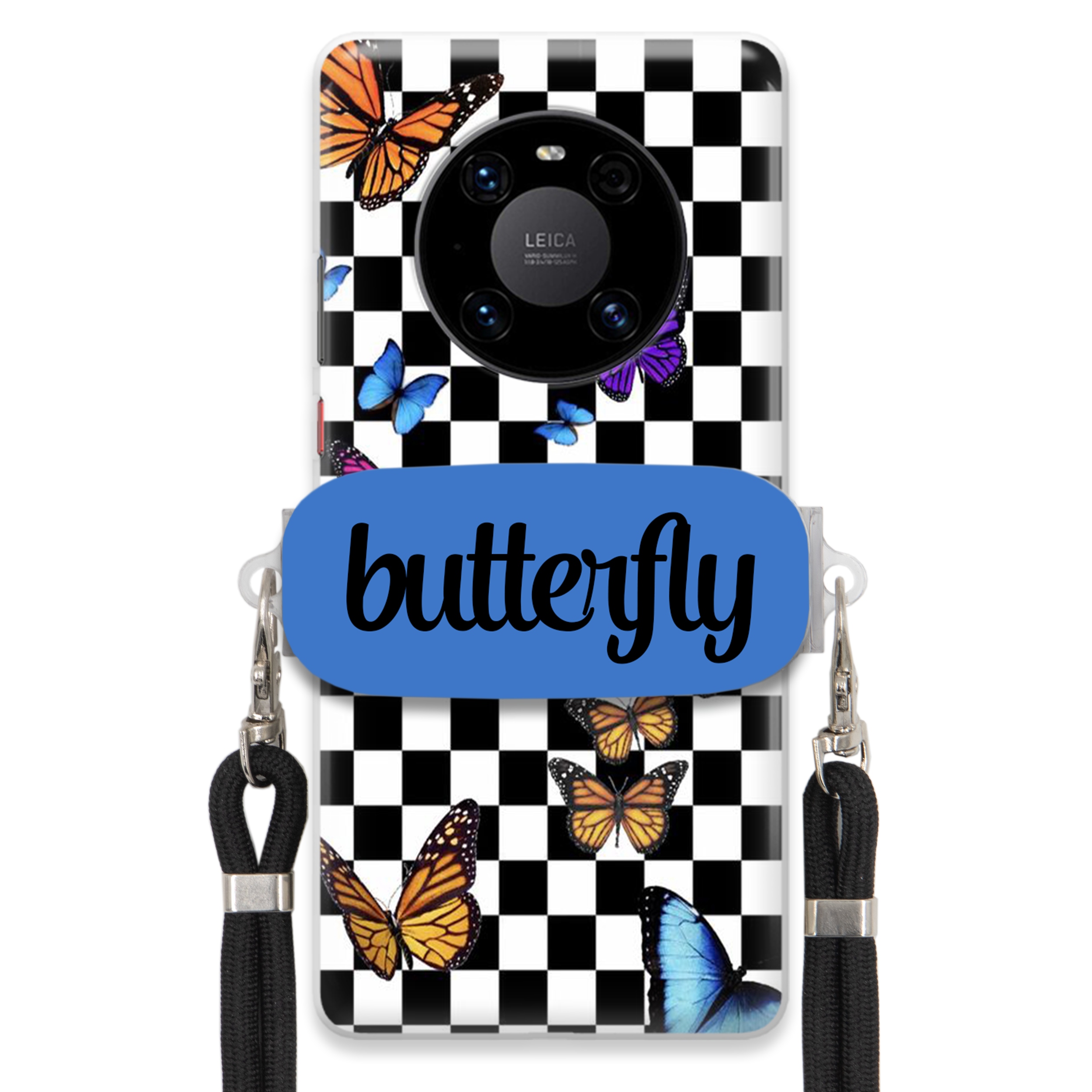 Puzdro Na Huawei Mate 40 Pro Plus Case, Obdĺžnikový Držiak, Vodítko Typu Butterfly