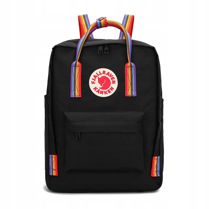 Batoh Fjallraven Kanken Black-Rainbow 16L