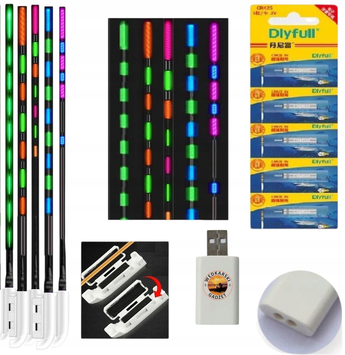 5x Sygnalizator Feeder Drgająca Szczytówka Ładowarka 5 Baterii