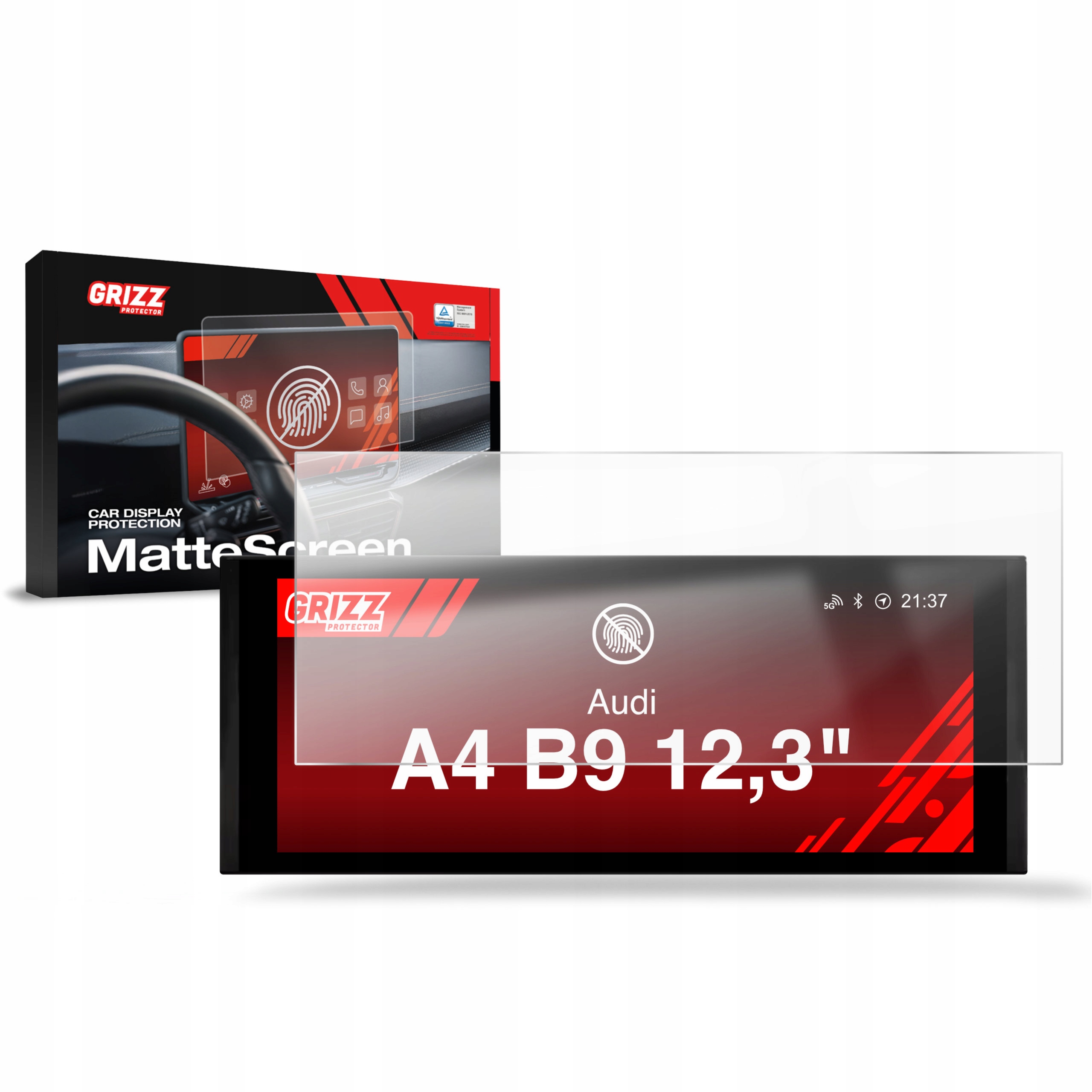 Folia Antyodciskowa do Audi A4 B9 Android Radio 12,3" (2016-2024)