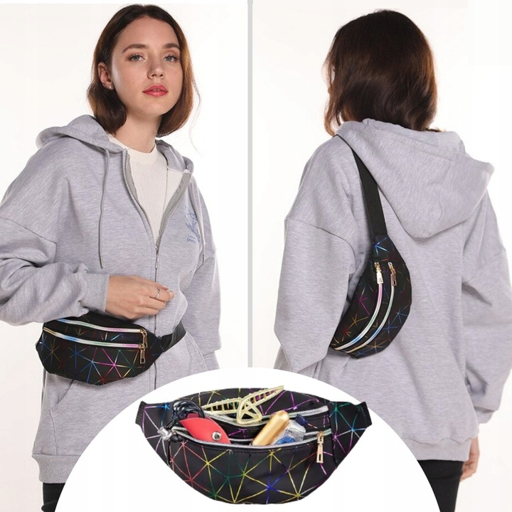 Biodrówka NERKA saszetka na pas ramię czarna Kod producenta wm531 + wm532