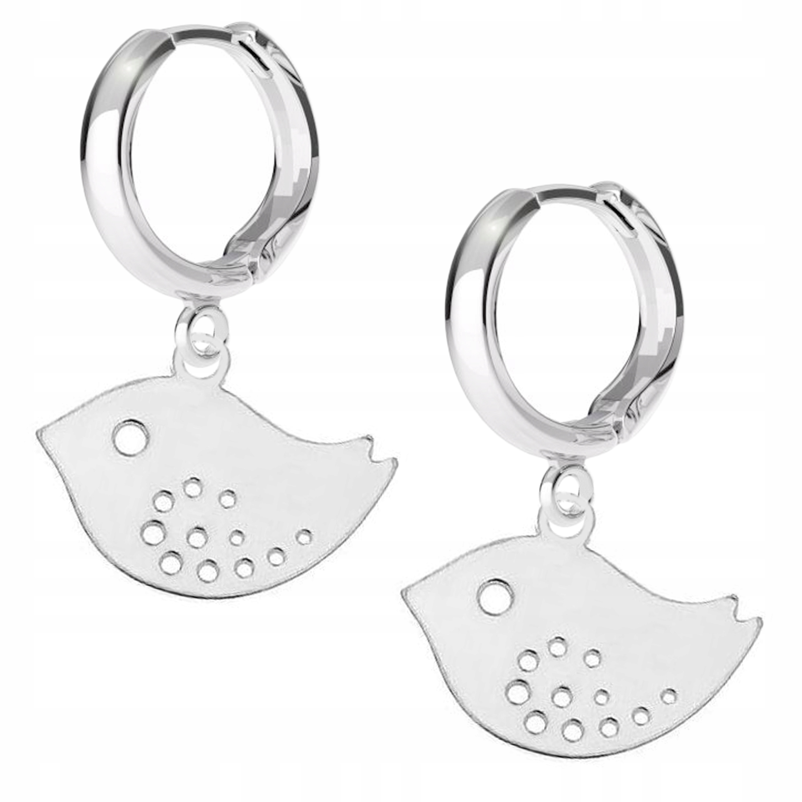 

Kolczyki srebrne Ptak Zwierzę Ptaszek Bird 925