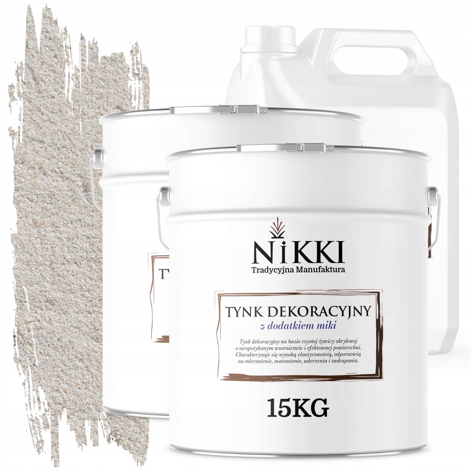 Dekoračná Omietka Vonkajšia/vnútorná 2x15KG Béžová Svetlá Perleťová Mika D804+ZÁKLADNÝ Náter