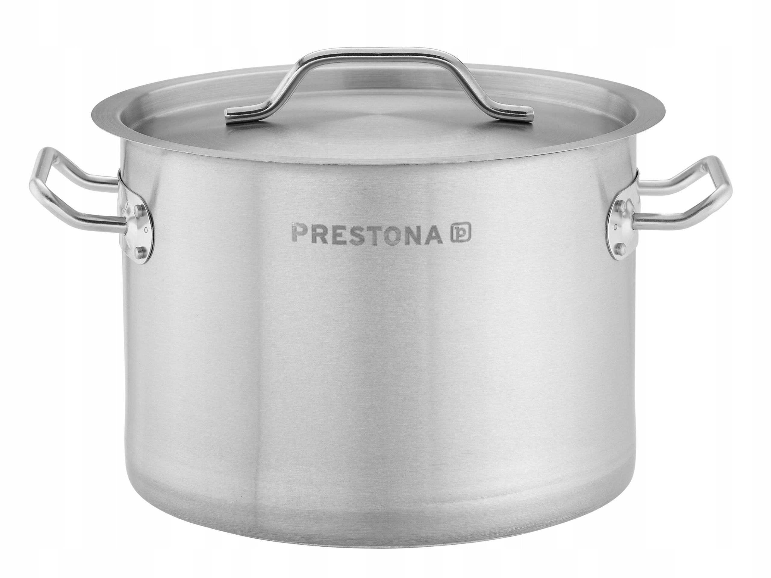 Indukční Hrnec Nerezový 9 L Průměr 250 mm Trojvrstvové Dno Prestona
