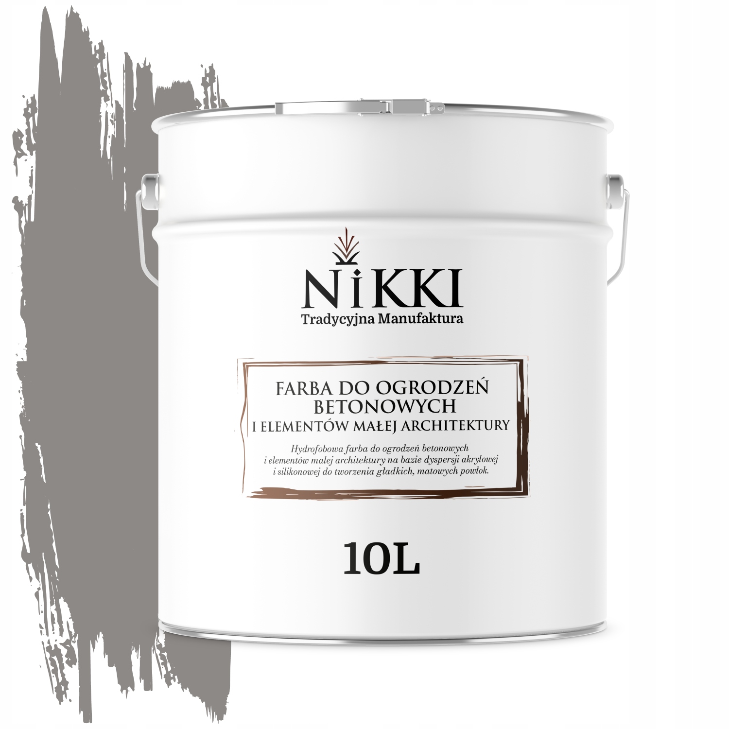 Farba Na Maľovanie Plotov 10 L Plotov Na Kvetináče Betónová Šedá Tmavá Chladná
