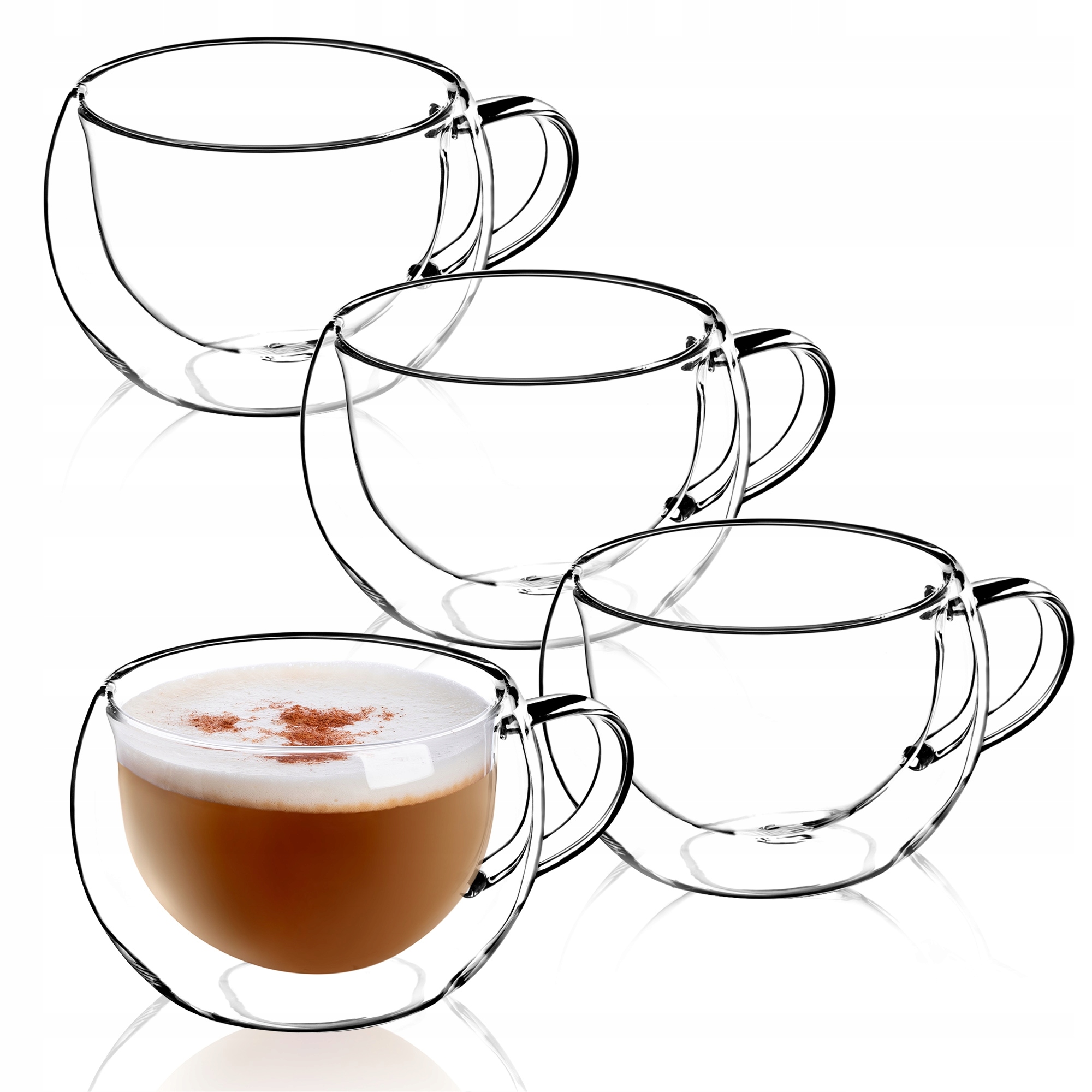 

Filiżanka Z Podwójną Ścianką Szklanka 280ML 4SZT