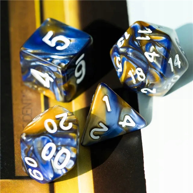 POŻAR NA MORZU ZESTAW 7 KOŚCI KOSTEK RPG Liczba sztuk 7 szt.