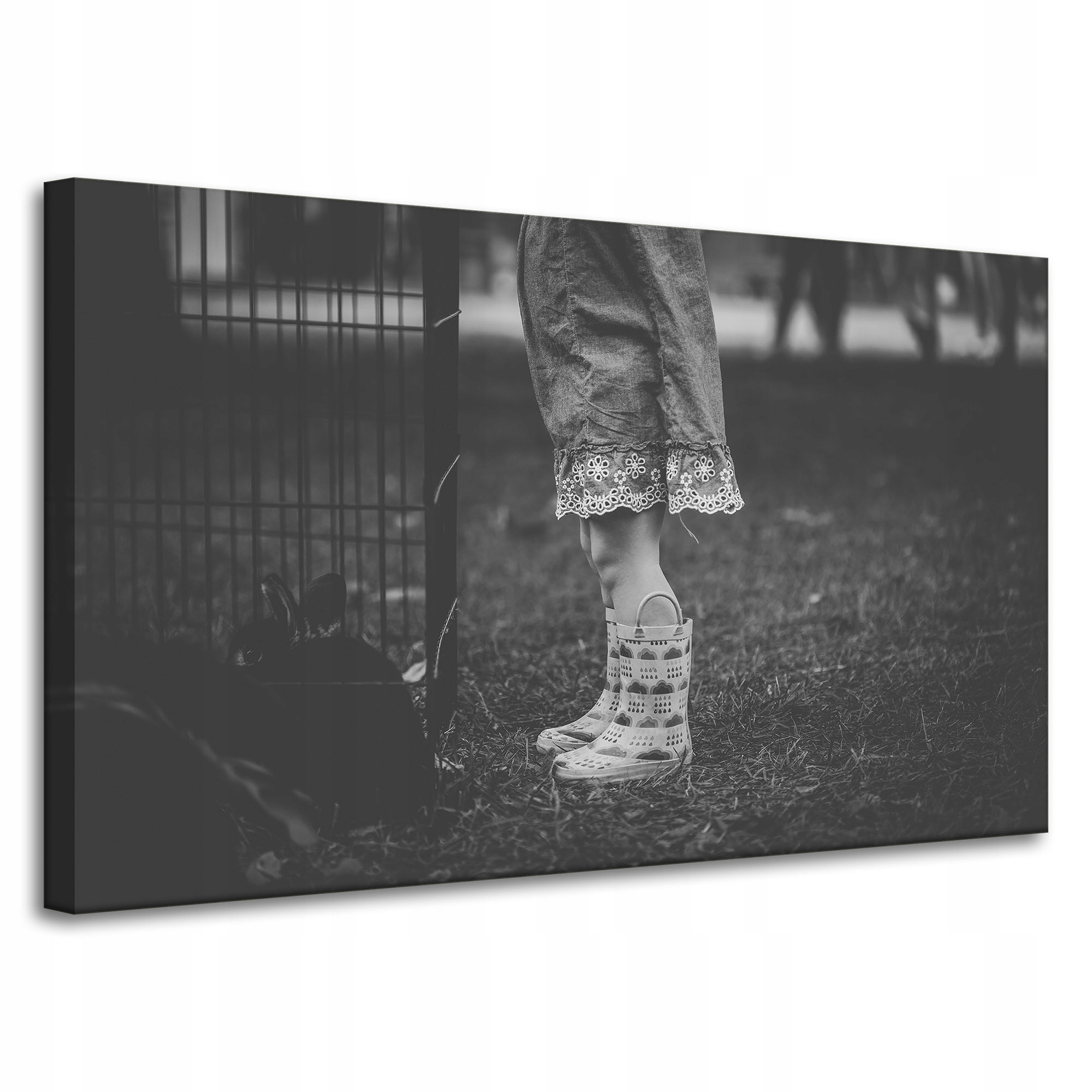 Obrazy na plátně Černobílé Holínky 100x60 cm