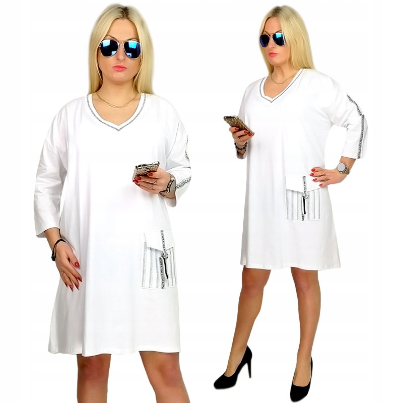 

Oryginalna Modna Sukienka Tunika 48 50 52 Uni