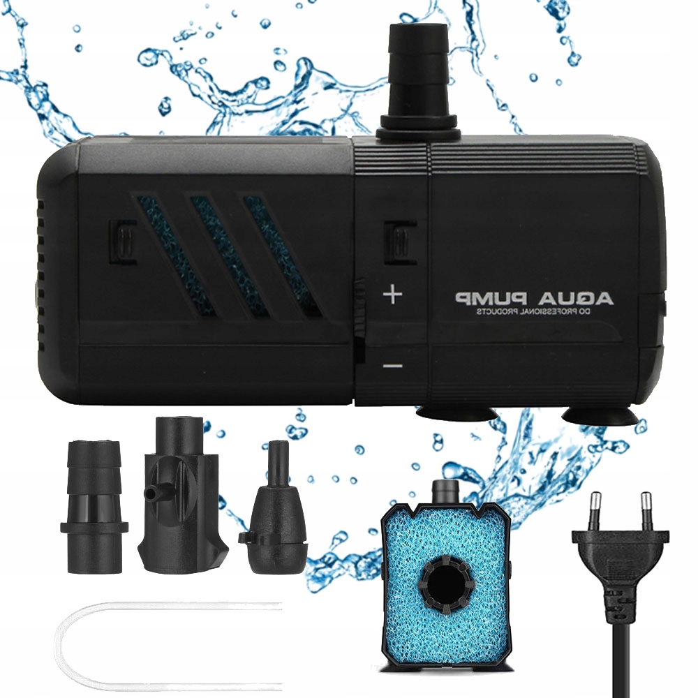 Levně 4v1 Mechanický Vnitřní Filtr S Vodním Čerpadlem 500 L/h Pro Akvárium 30-150 L