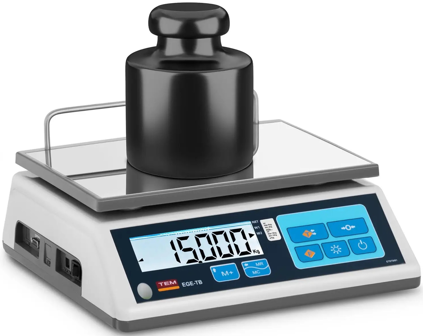 Obchodní váha 15 kg /5 g 23 x 30 cm legalizace Tem TTB015D-O-B1 10200019