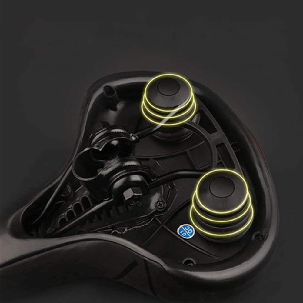 SIODEŁKO ROWEROWE SPORTOWE WYGODNE SIODŁO MIĘKKIE ANTYWSTRZĄSOWE WENTYLACJA Długość 250 mm