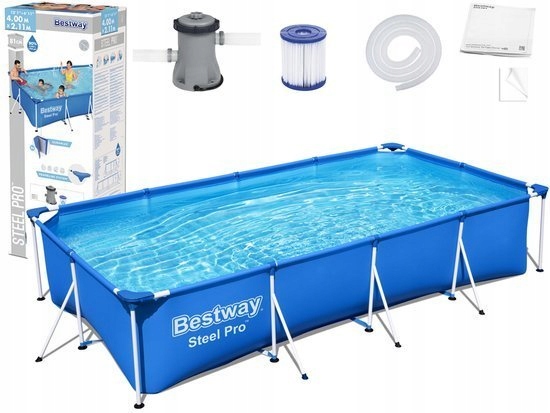 BASEN STELAŻOWY BESTWAY 400X211 CM Z POMPĄ FILTRUJĄCĄ 8W1