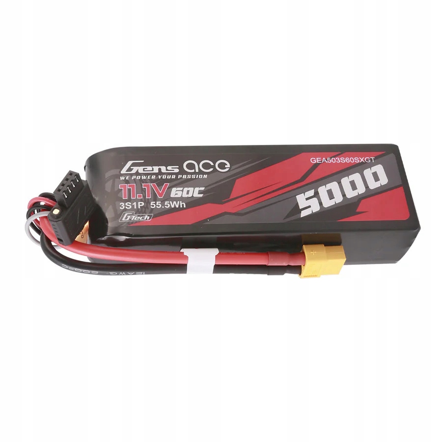 Akumulátor LiPo Gens ace G-Tech 5000 mAh 11.1V 60C 3S1P s konektorom XT60