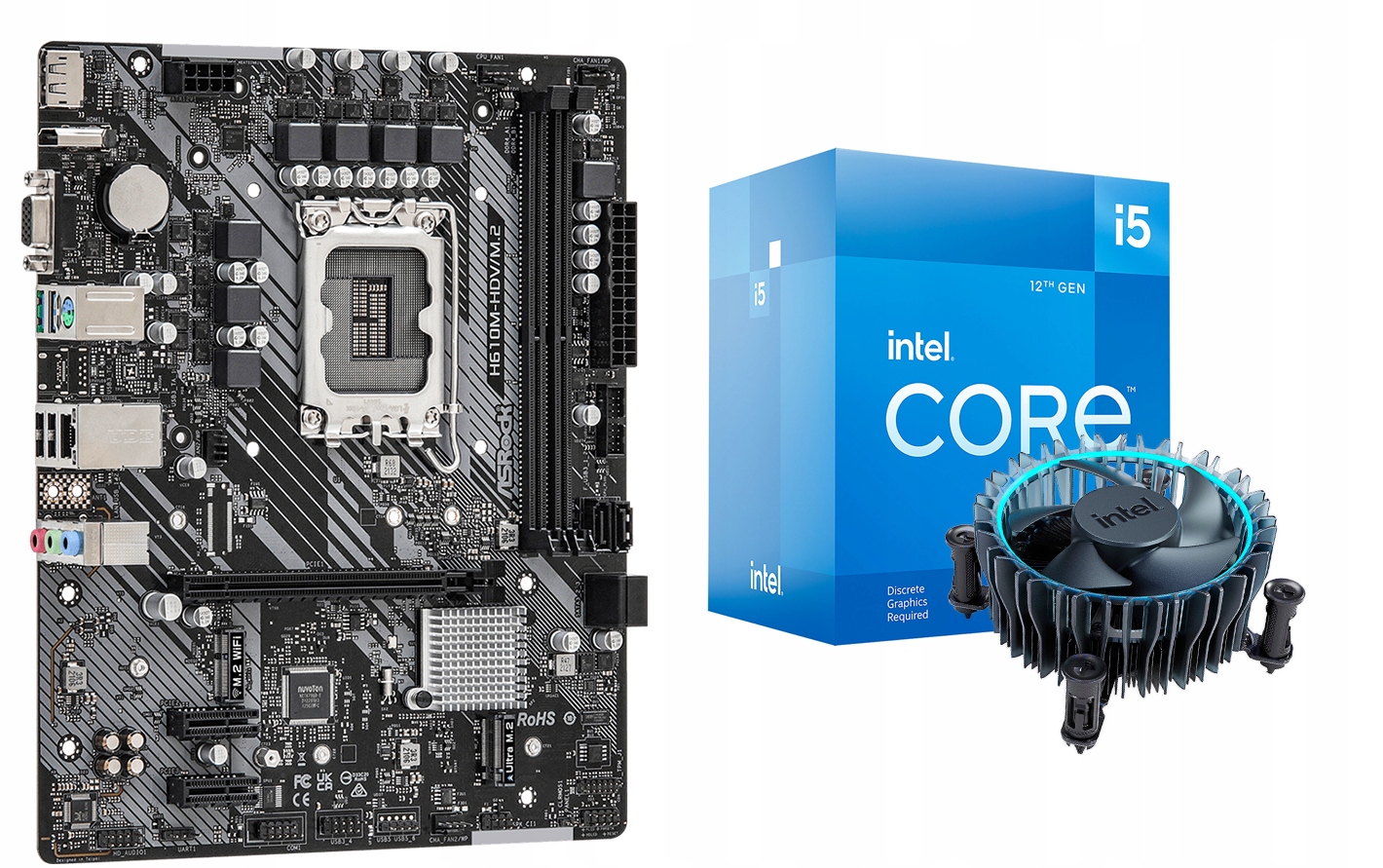 Zestaw Intel i5-12400F H610M M.2